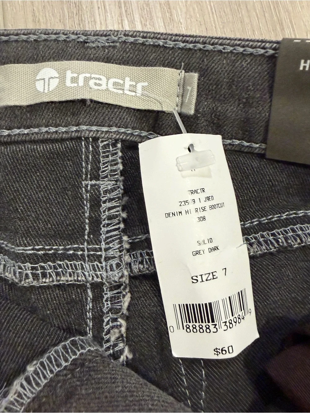 Kids Black Straight-Leg Jeans with Raw Hem